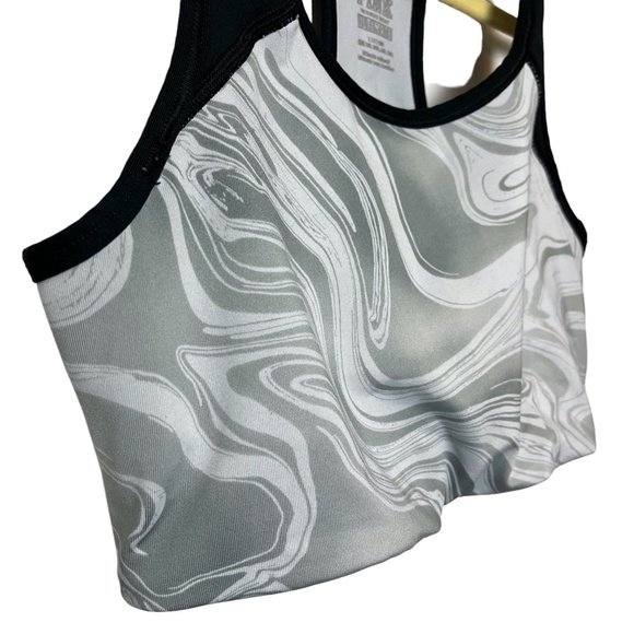 VICTORIA'S SECRET PINK Ultimate Gray Black Racerback Wireless Sports Bra Gym  L - Picture 7 of 16